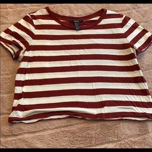 Cropped striped shirt